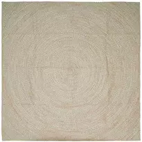 Kilimas Natūrali ir Balta 240 x 240 cm Džiutas