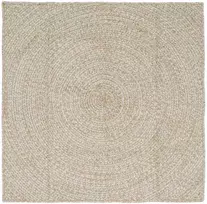 Kilimas Natūrali ir Balta 120 x 120 cm Džiutas