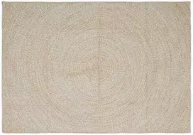 Kilimas Natūrali ir Balta 240 x 340 cm Džiutas