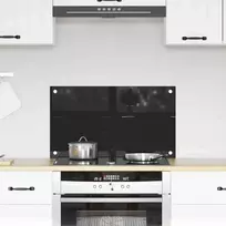 Virtuvės atbraila Juoda 70 x 40 cm grūdintas stiklas