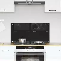 Virtuvės atbraila Juoda 80 x 40 cm grūdintas stiklas