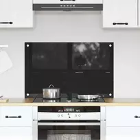 Virtuvės atbraila Juoda 80 x 50 cm grūdintas stiklas