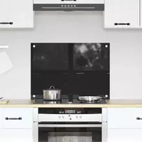 Virtuvės atbraila Juoda 70 x 50 cm grūdintas stiklas