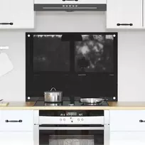 Virtuvės atbraila Juoda 80 x 60 cm grūdintas stiklas