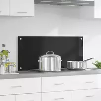 Virtuvės atbraila Juoda 90 x 40 cm grūdintas stiklas