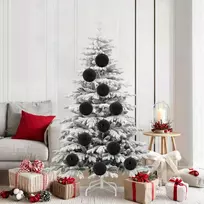 Kalėdų Burbulų Rinkinys XL 9 vnt. Juoda Ø 15 cm Plastmasė