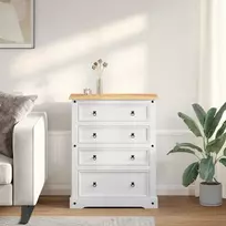 Saugojimo dėžės su stalčių Corona Baltas 92 x 48 x 114 cm
