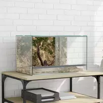 Terariumas su saugykla Skaidrus 50 x 30 x 30 cm Stiklas
