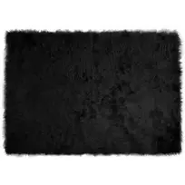 Dirbtinio avių kailio kilimas TAFALLA Juoda 140 x 200 cm