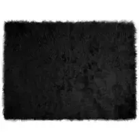 Dirbtinio avių kailio kilimas TAFALLA Juoda 160 x 230 cm