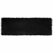 Dirbtinio avių kailio kilimas TAFALLA Juoda 80 x 250 cm