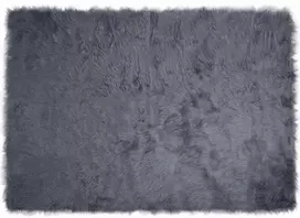 Dirbtinio avių kailio kilimas TAFALLA Antracito 140 x 200 cm