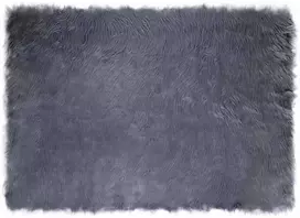 Dirbtinio avių kailio kilimas TAFALLA Antracito 120 x 170 cm