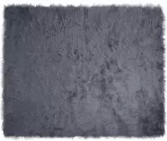 Dirbtinio avių kailio kilimas TAFALLA Antracito 200 x 280 cm