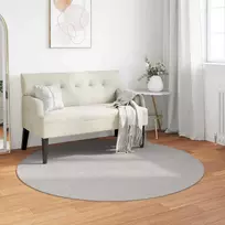 Zoninės kiliminės dangos LUGO Kremas ir pilka Ø 120 CM