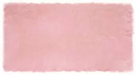 Dirbtinio avių kailio kilimas TAFALLA Rožinė 80 x 150 cm