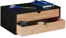Relaxdays Stalo organizatorius, 14x33x21 cm, Juodas