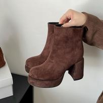 Nightclub Fashion Women Ankle Boots Sexy Square High Heels Wedding Party Shoes Autumn Winter Ladies Mordern Short Booties 35