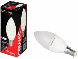 Led Line Prime Lemputė LED E14 230V 9W 1260lm žvakės formos, šiltai balta 2700K, keramikinė