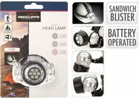 Turistinė galvos lempa 7 LED Redcliffs