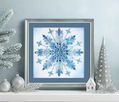 Abris Art Karoliukų siuvinėjimo rinkinys „Šerkšno raštai“ 22x22 cm AAB-963
