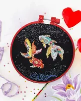 Abris Art Siuvinėjimo kryželiu rinkinys su lankeliu „Švelnios bangos“ 15x15