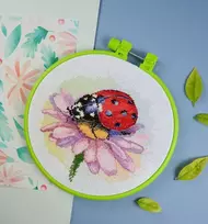 Abris Art Siuvinėjimo kryželiu rinkinys su lankeliu „Sunny Bedryk“ 17x17 cm