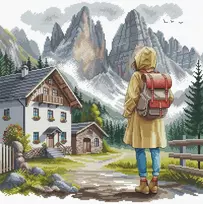 Ava Stitch Alpių nuotykis kryželiu siuvinėjimo rinkinys AVA-P113