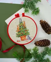 Abris Art Siuvinėjimo kryželiu rinkinys su lankeliu „Neklaužados katės“ AAHM-090
