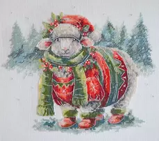 Abris Art Siuvinėjimo rinkinys kryželiu „Žiemos glėbyje“ 24x20 cm AAH-245