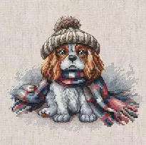 Ava Stitch Cavalier King Charles spanielis – kryželiu siuvinėjimo rinkinys AVA