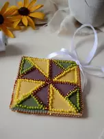 Abris Art Medinė dekoracija „Saulės motyvas“ 13,2x6,6 cm AABT-044