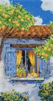 Abris Art Kryželiu siuvinėjimo rinkinys „Viduržemio svaja“ 18x34 cm AAH-291