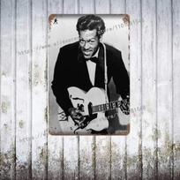 Chuck Berry grupės metalinis dekoras plakatas vintažinis skardinis ženklas metalinis ženklas dekoratyvinė lentelė pubui barui vyro urvui klubui sienų dekoravimas 20x30cm（7.8x11.8inch）