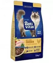Maisto produktai - OptiVital Su Šviežia Vištiena Sausas Kačių Maistas 1.4kg Be Grūdų