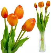 Saska Garden oranžinių tulpių puokštė, 39 cm
