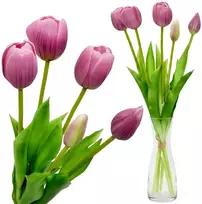 Saska Garden Violetinių tulpinų puokštė 39 cm dekoracija
