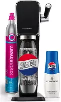 Gazuotų gėrimų gaminimo aparatas SodaStream Art, Juodas | Pepsi rinkinys (buteliukas + cilindras + Pepsi sirupas)