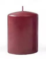 Mondex KLASIKINĖS ŽVAKĖS Žvakė, mažo cilindro formos, 7x10 cm, bordo spalvos parafinas