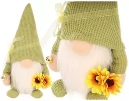 Saska Garden Gnomas su saulėgrąža, 20 cm, žalias