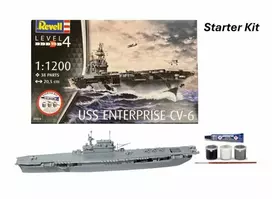 Revell USS Enterprise CV-6 laivo rinkinys su dažais, 1/1200
