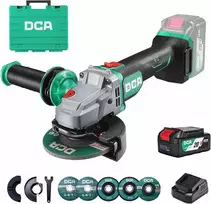 DCA akumuliatorinis kampinis šlifuoklis 20 V, Ø125 mm, 630 W, 4,0 Ah akumuliatorius, ADSM06-125