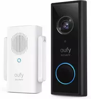 eufy Security Video Doorbell S220 bevielis 2K vaizdo durų skambutis su gongu, juodas