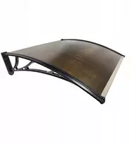 Stogelis virš durų Metal-gum, 150x97 cm, juodas/rudas