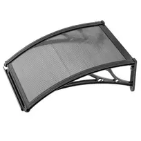 Vevor Durų stogelis 61 x 61 cm, dūminis pilkas