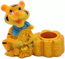 Tigriukas su žvakutės laikikliu - Žalia