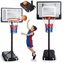 Neo-Sport Krepšinio krepšys 150–210 cm reguliuojamas, didelis, stabilus, laisvai pastatomas, EA172 NS-280