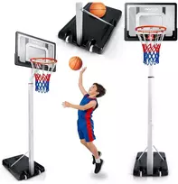 Krepšinio krepšys 150–260 cm reguliuojamas, laisvai stovintis, stabilus, mobilus Neo-Sport NS-281