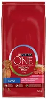 Purina Nestle ONE Medium/Maxi Adult jautiena & ryžiai 12kg