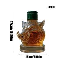 Artistic Glass Whiskey Decanter, Animal Design Wine Pourer for Home Bar Shelf, Living Room Cabinet Decor & Party